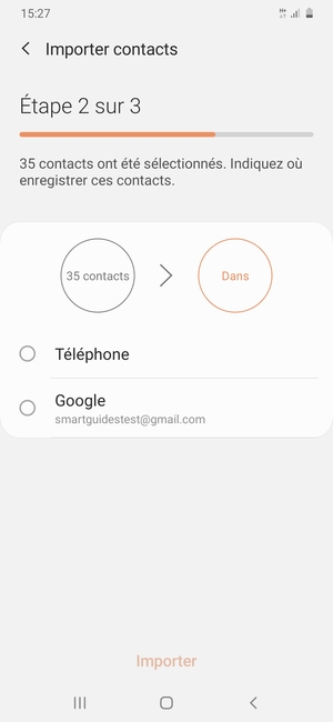 Sélectionnez votre compte Google