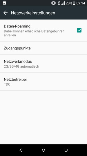 Schalten Sie Daten-Roaming an oder aus