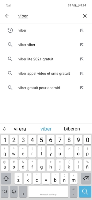 Saisissez le nom de l'appli et sélectionnez Rechercher