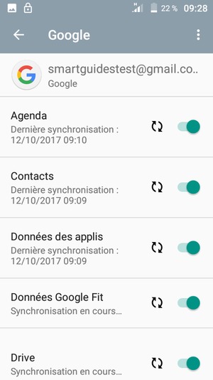 Vos informations seront synchronisées