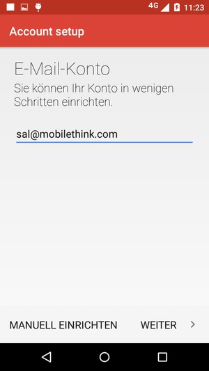 Geben Sie Ihre E-Mail-Adresse ein und wählen Sie WEITER