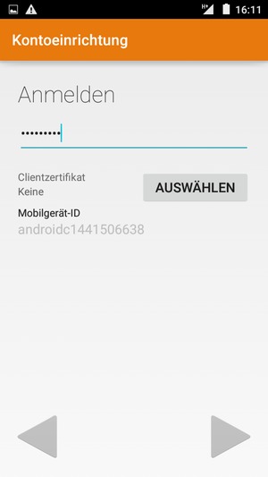 Geben Sie Ihre Passwort ein und wählen Sie WEITER