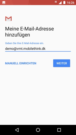 Geben Sie Ihre E-Mail-Adresse ein und wählen Sie WEITER