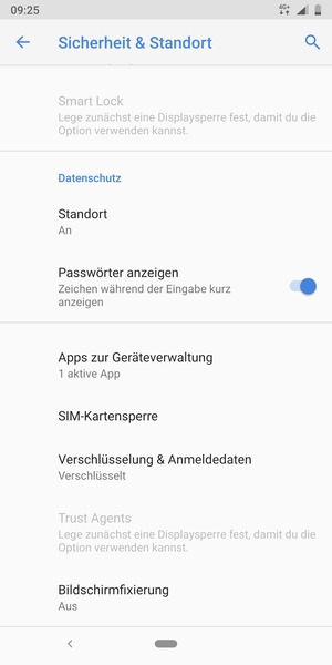 Wählen Sie SIM-Kartensperre