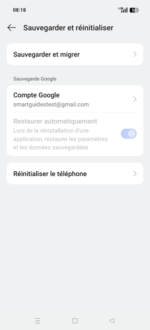 Sélectionnez Compte Google