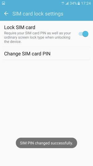 Your SIM PIN has been changed