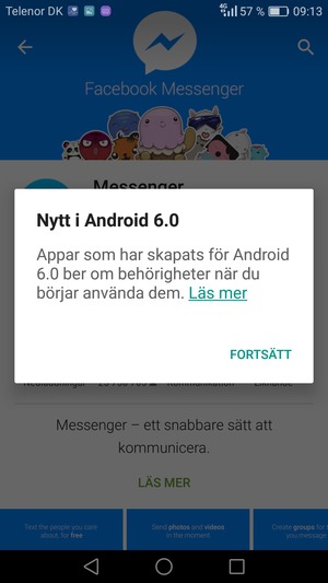 Välj FORTSÄTT