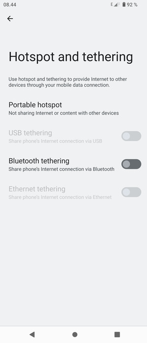 Select Portable hotspot