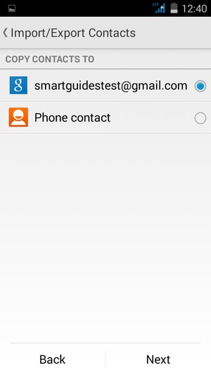Select your Google account and select Next