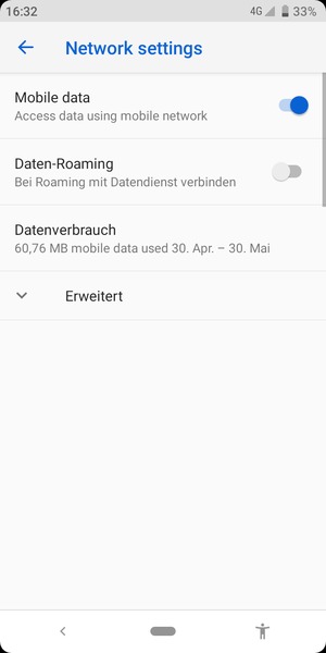 Wählen Sie Erweitert