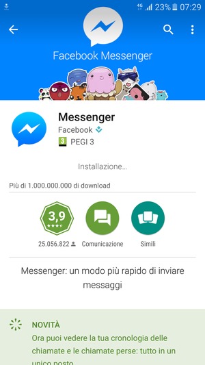 Attendi il completamento del processo di installazione