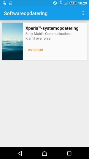 Hvis din telefon ikke er opdateret, vælg OVERFØR