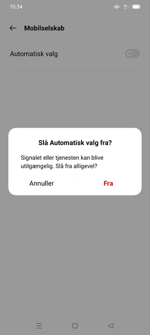 Vælg Fra