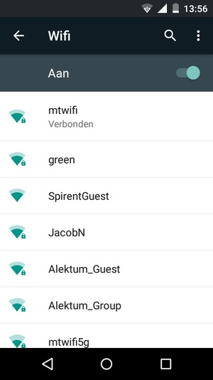 U bent nu verbonden met het WiFi-netwerk