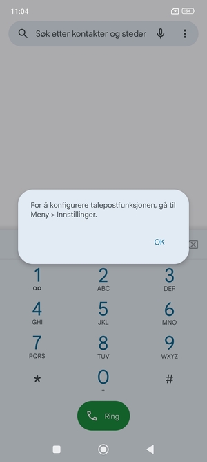 Hvis personsvar ikke er innstilt, velg OK