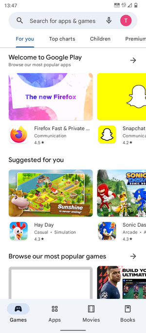 Select the Search bar