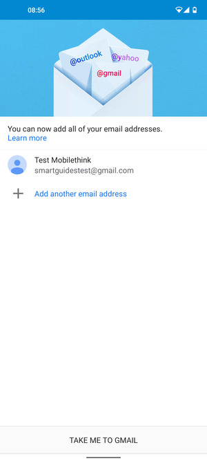 Select TAKE ME TO GMAIL
