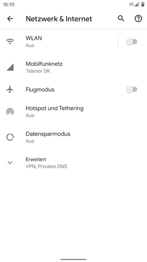 Wählen Sie Mobilfunknetz