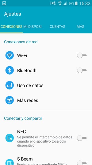 Si ve esta pantalla, seleccione CUENTAS