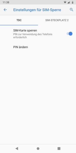 Wählen Sie Public und PIN ändern