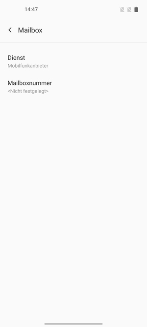Wählen Sie Mailboxnummer