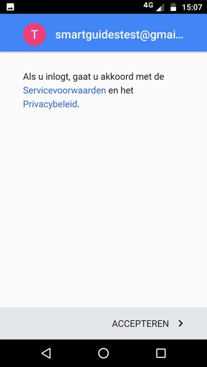 Selecteer ACCEPTEREN