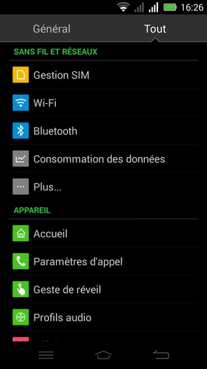 Sélectionnez Gestion SIM