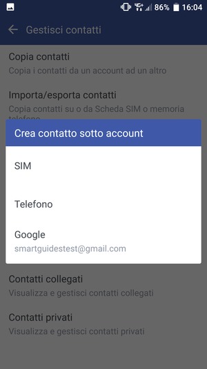 Seleziona Google