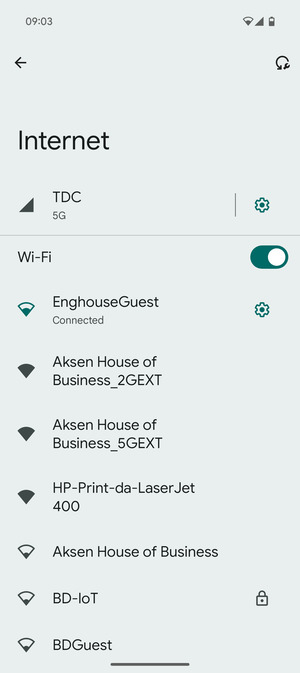 You are now connected to the Wi-Fi network
