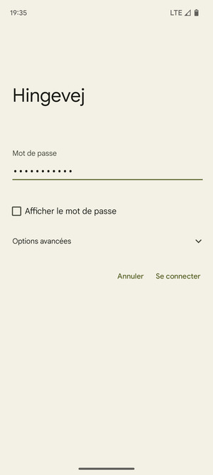 Saisissez le mot de passe du Wi-Fi et sélectionnez Se connecter