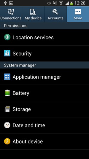 Select About device
