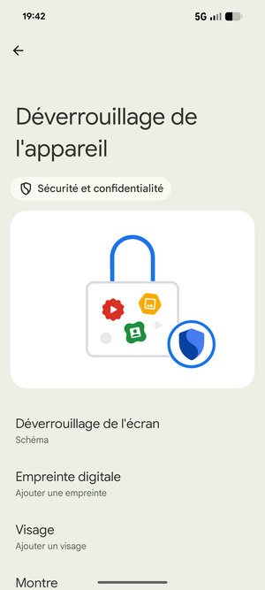 Votre téléphone est maintenant sécurisé par un écran de verrouillage