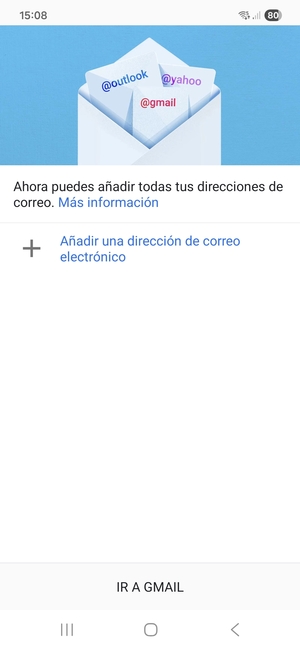 Seleccione Añadir una dirección de correo electrónico