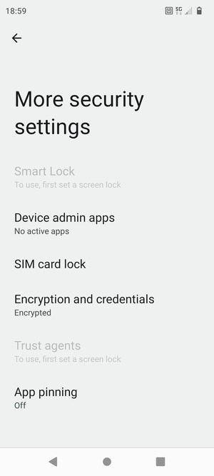 Select SIM card lock