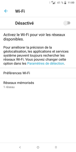 Activer le Wi-Fi