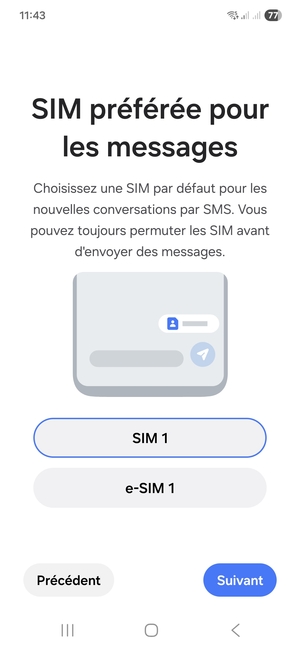 Sélectionnez votre option préférée et sélectionnez Suivant