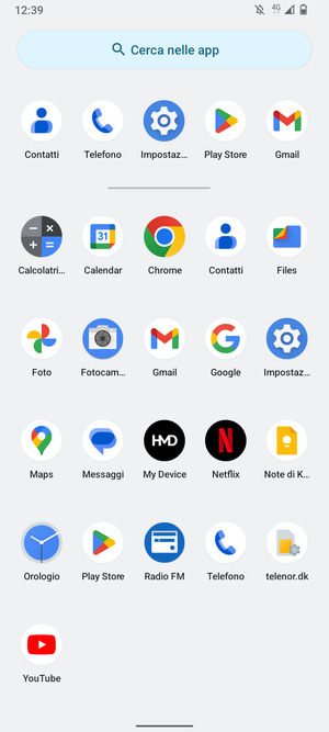 Seleziona Impostazioni