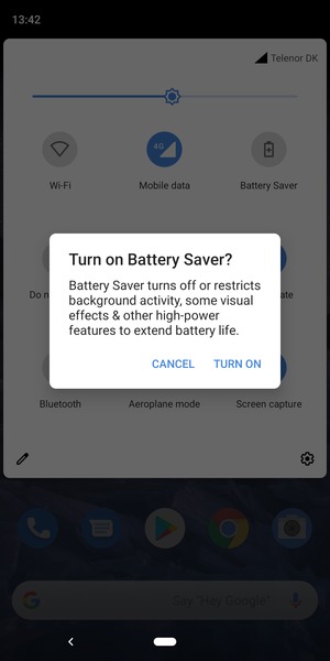 Select TURN ON