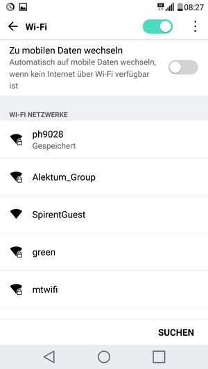 Wählen Sie das Wireless-Netzwerk, zu dem Sie eine Verbindung herstellen möchten