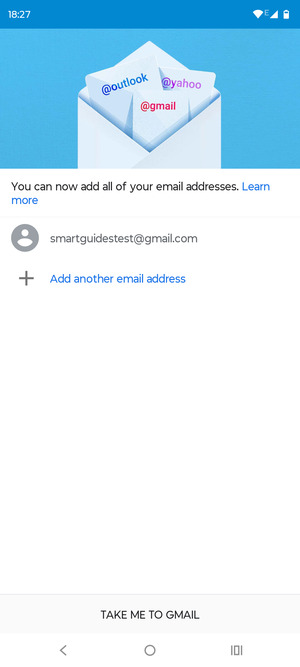 Select TAKE ME TO GMAIL