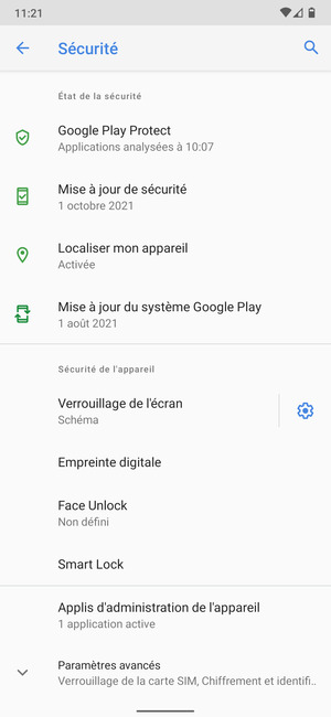 Votre téléphone est maintenant sécurisé par un écran de verrouillage