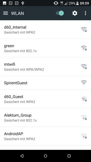 Wählen Sie das Wireless-Netzwerk, zu dem Sie eine Verbindung herstellen möchten