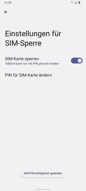 Ihre SIM-PIN wurde geändert