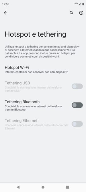 Seleziona Hotspot Wi-Fi