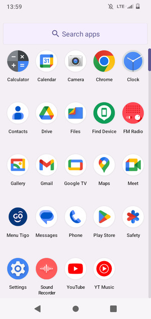 Scroll to and select Settings