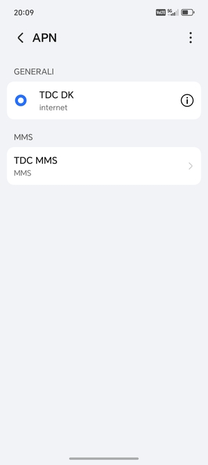 Il tuo telefono è ora stato configurato per gli MMS