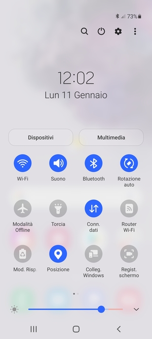 Disattiva Wi-Fi e Bluetooth