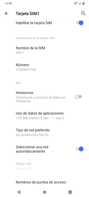 Desplácese y seleccione Nombres de puntos de acceso