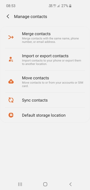 Select Import or export contacts