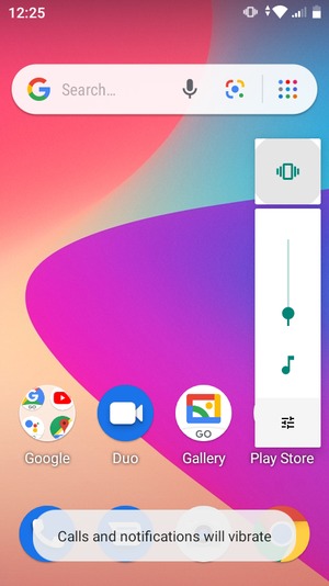 Select Vibrate to change to silent mode